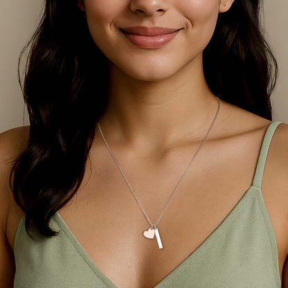 Heart Engravable Pendant Silver SP003