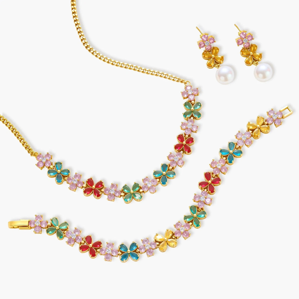 Glassy Garden Jewelry Set