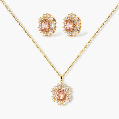 Elegance and Sparkling Flowers Jewelry Set