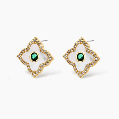 Vintage Emerald Plated Jewelry Set