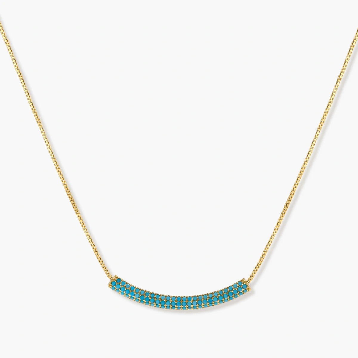 Turquoise and Gold Curvy Jewelry Set