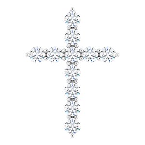 3/8 CTW Lab-Grown Diamond Cross Pendant