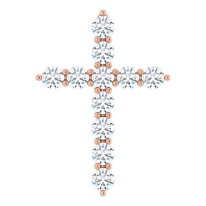 3/8 CTW Lab-Grown Diamond Cross Pendant