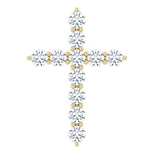 3/8 CTW Lab-Grown Diamond Cross Pendant