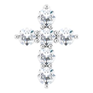 1/4 CTW Lab-Grown Diamond Cross Pendant