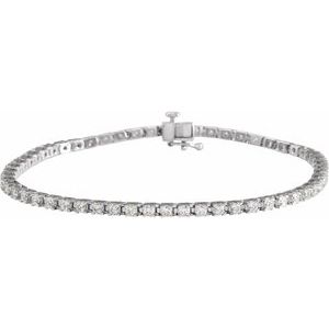 3 CTW Lab-Grown Diamond Line 7 1/4" Bracelet