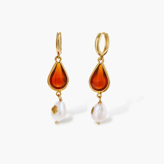 Amber Pearl Tear Drops