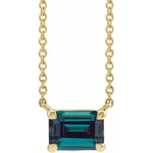 Lab-Grown Alexandrite 18" Necklace