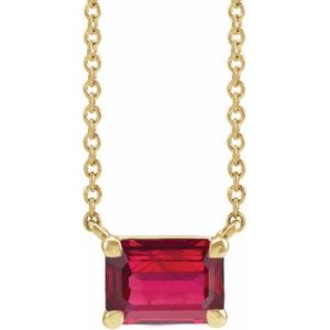 Lab-Grown Ruby 18" Necklace