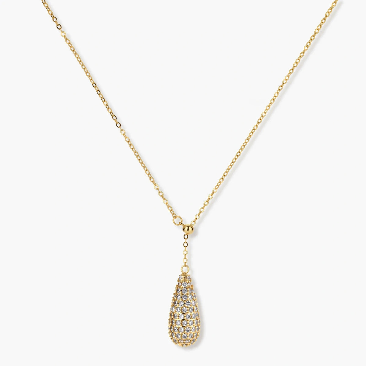 Golden Sparkling Drops Jewelry Set