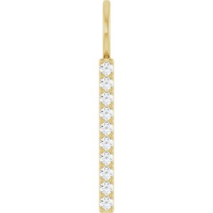 1/6 CTW Lab-Grown Diamond Bar Charm/Pendant