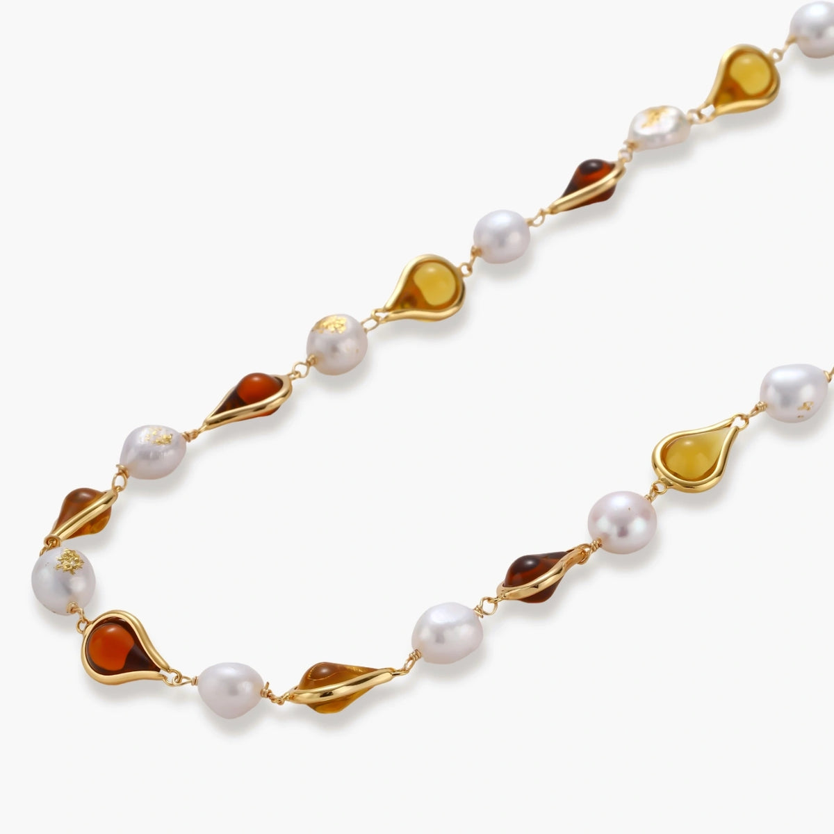 Honey Tear Drops Necklace