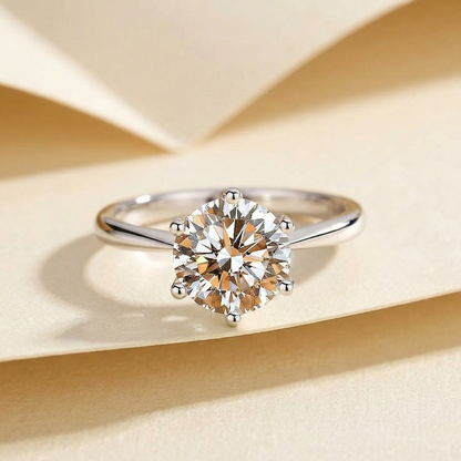 Silver Six-Prong Elegant Ring (S925)