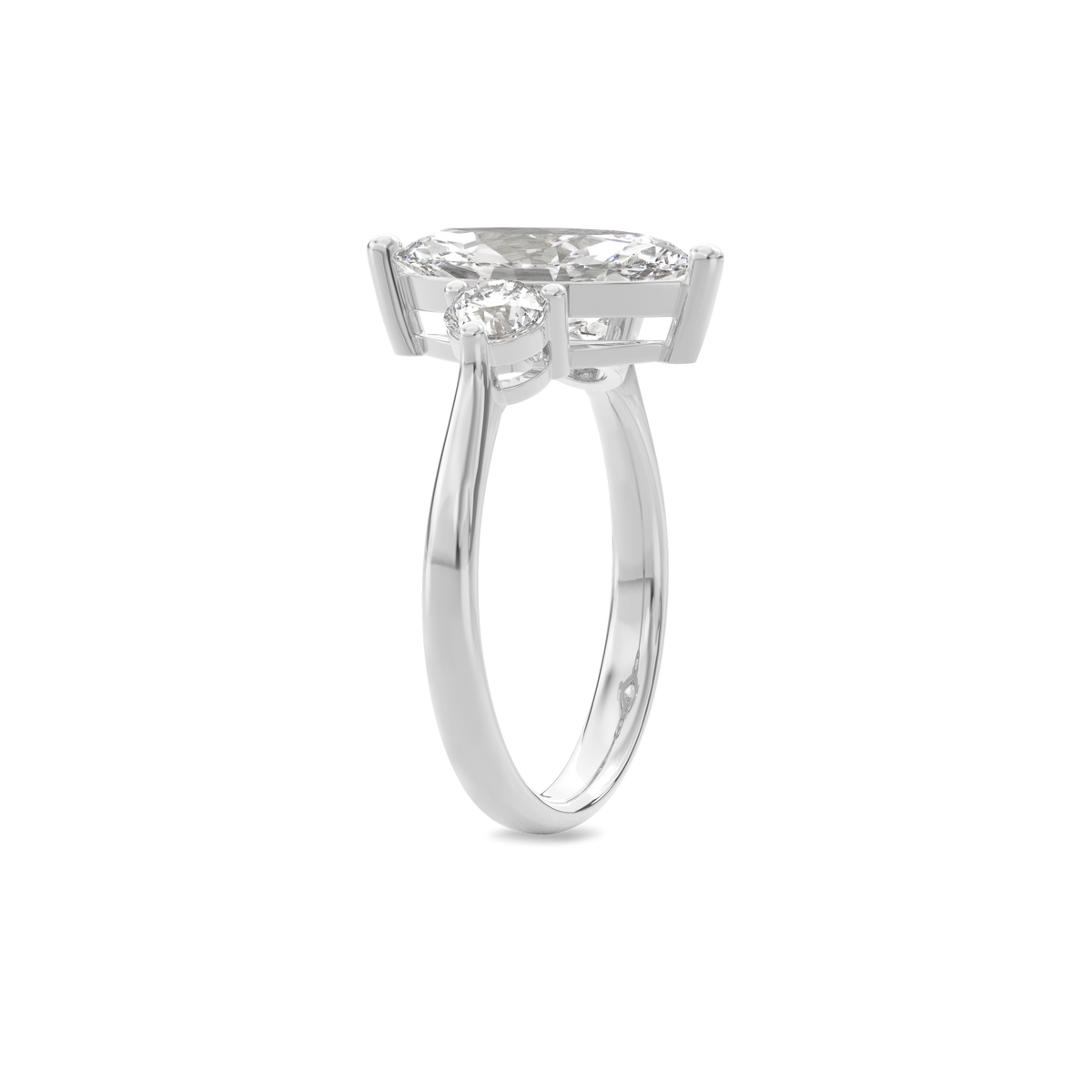 Daphnis Three Stones Engagement Ring Marquise•White Gold