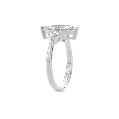 Daphnis Three Stones Engagement Ring Marquise•White Gold
