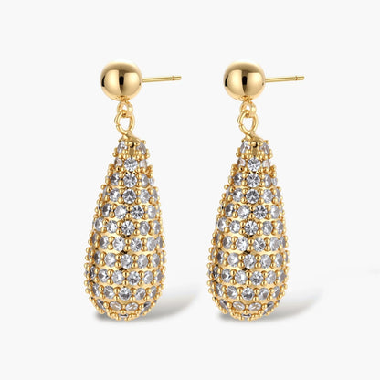 Golden Sparkling Drops Jewelry Set