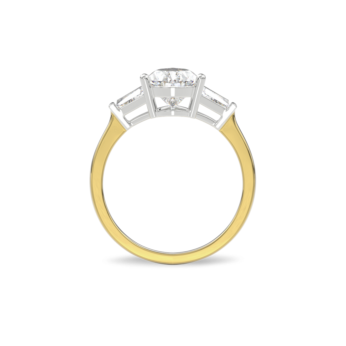 Daphnis Three Stones Engagement Ring Pear•Yellow Gold