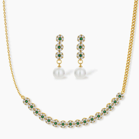Blooming Emerald Garden Jewelry Set