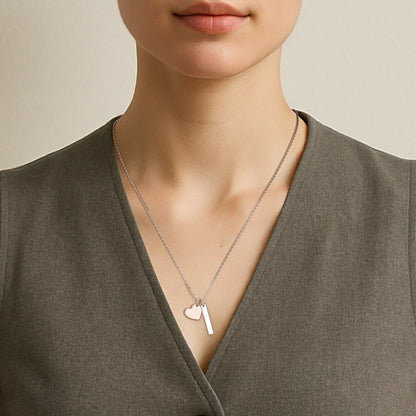 Heart Engravable Pendant Silver SP003