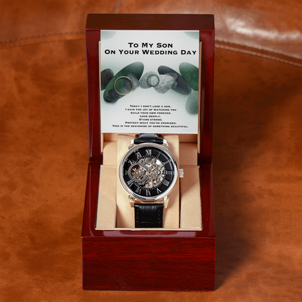 Wedding Gift To Son- Openwork Watch