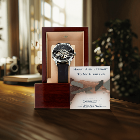 Anniversary Gift for Husband- Openwork Watch