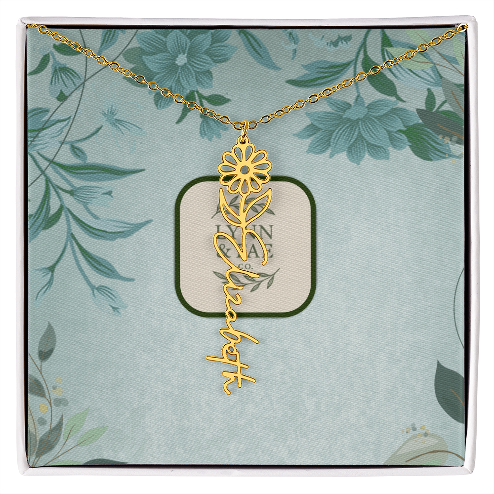 The Blooming Beauty Name Necklace