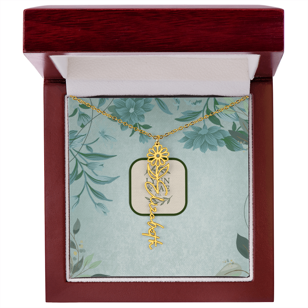 The Blooming Beauty Name Necklace