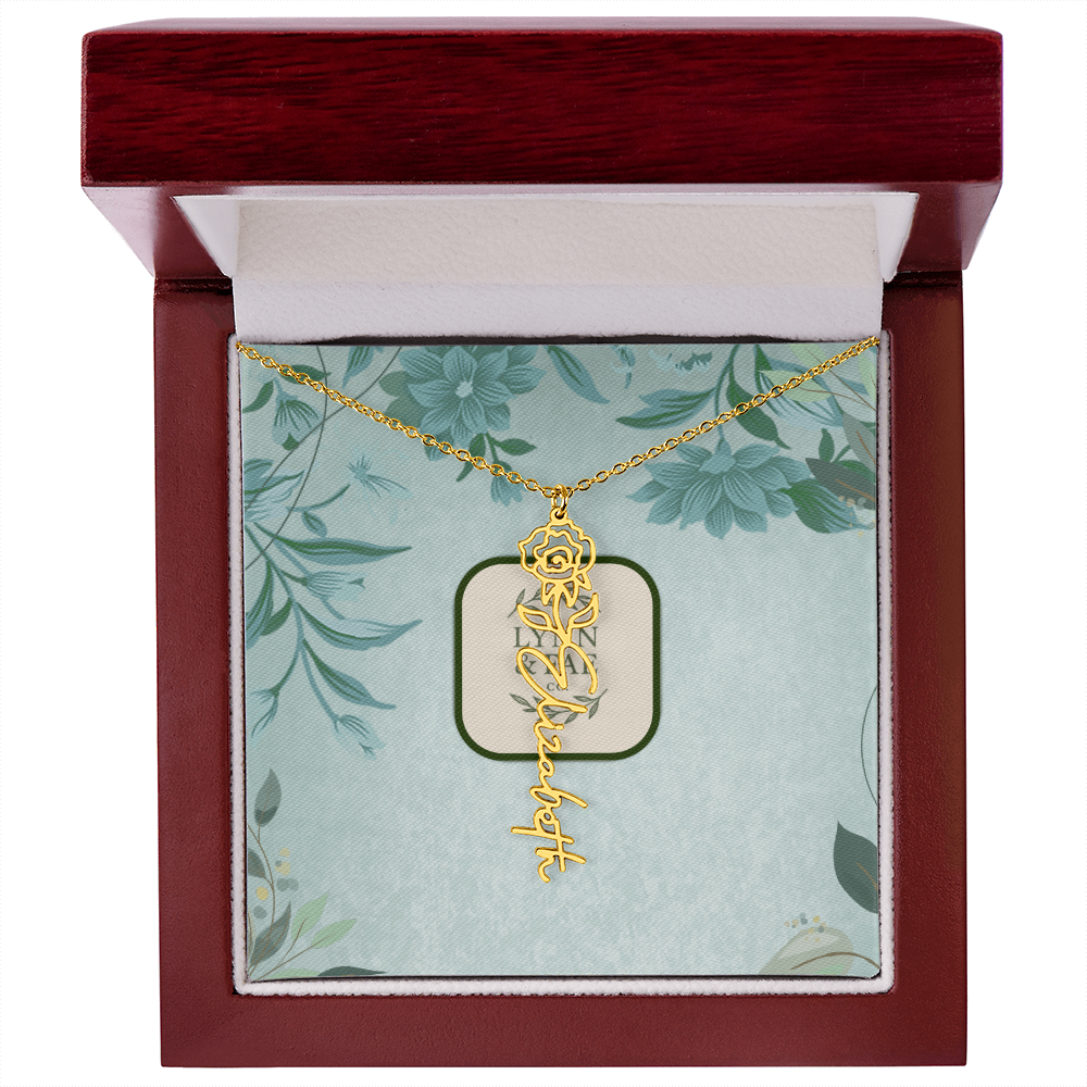 The Blooming Beauty Name Necklace