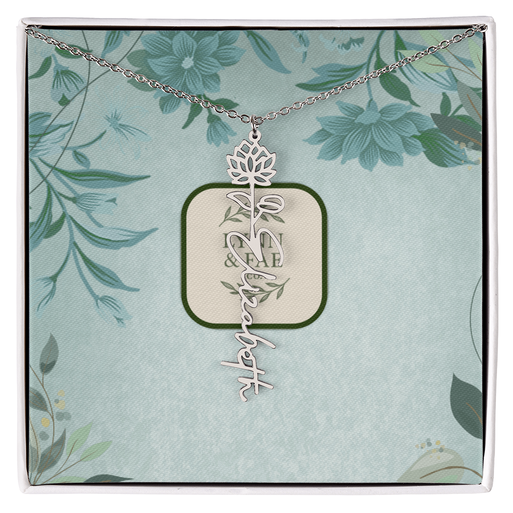 The Blooming Beauty Name Necklace