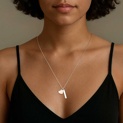 Heart Engravable Pendant Silver SP003