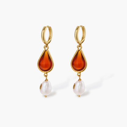 Amber Pearl Tear Drops
