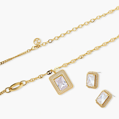 Flattering Sparkle Cubes Jewelry Set