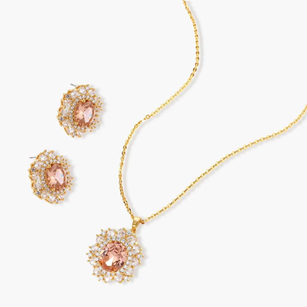 Elegance and Sparkling Flowers Jewelry Set