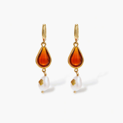 Amber Pearl Tear Drops