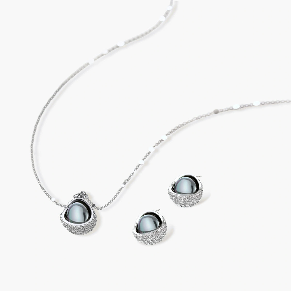 Celestial Crusted Spheres Jewelry Set