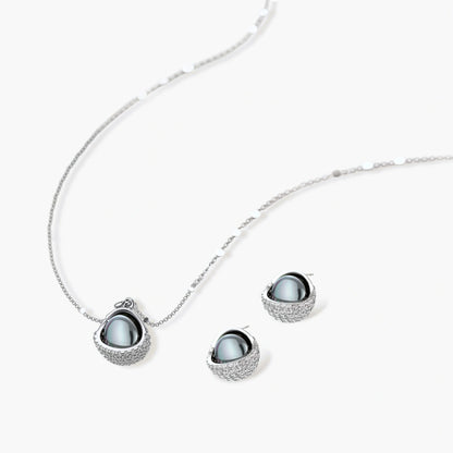 Celestial Crusted Spheres Jewelry Set